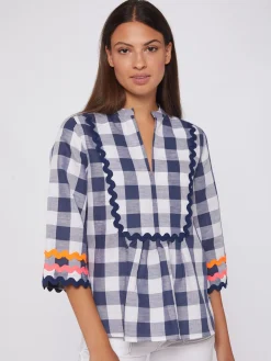 Vilagallo Camisa Vichy Navy Sale