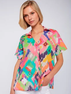 Vilagallo Camisa Voile Estampado Ikat Clearance