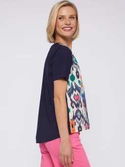 Vilagallo Camiseta Algodon Estampado Ikat Discount