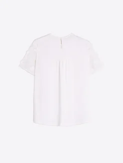 Vilagallo Camiseta Flores Bordadas Blanca Hot