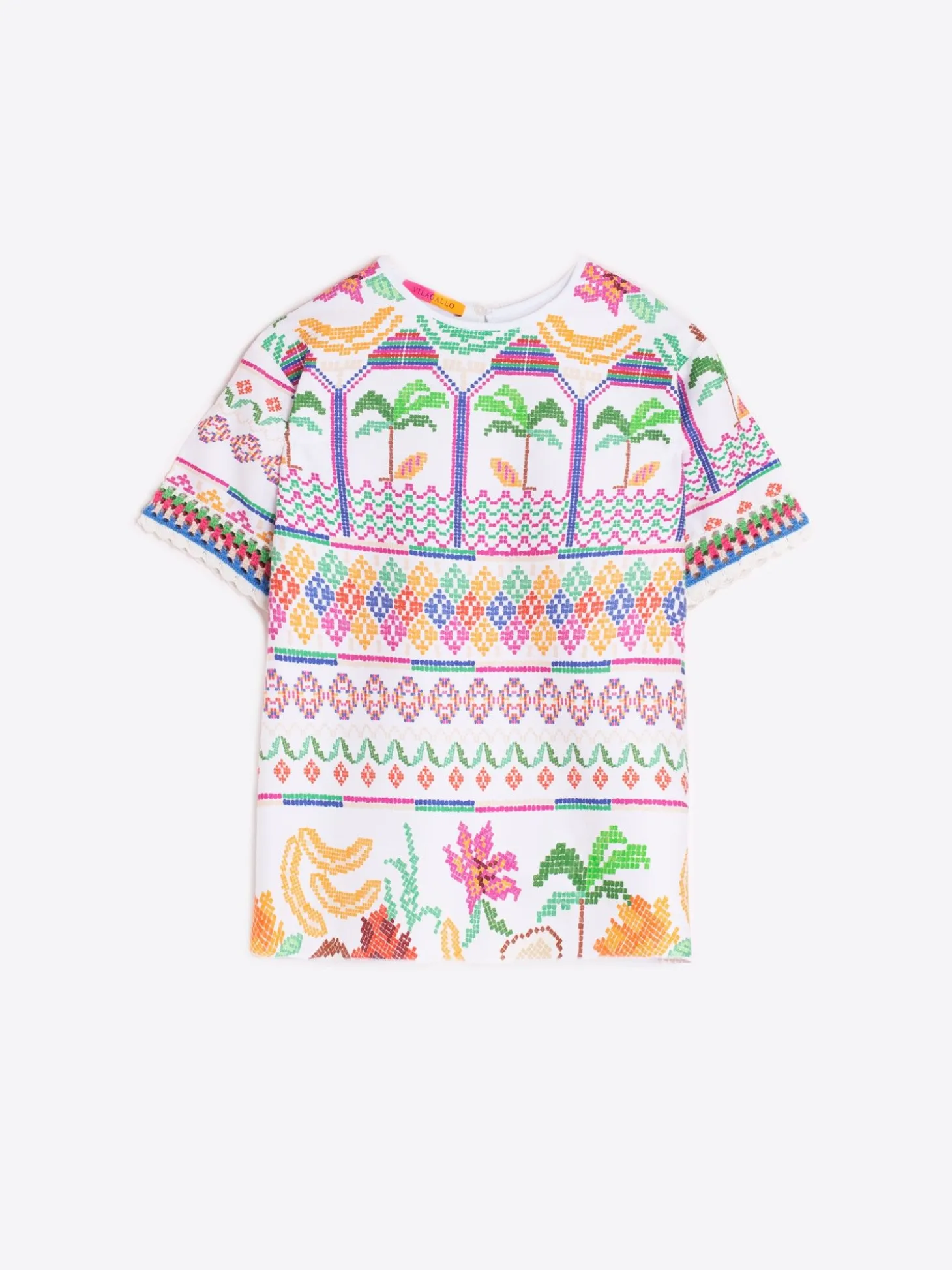 Vilagallo Camiseta Menorca Cross Stitch Print Cheap