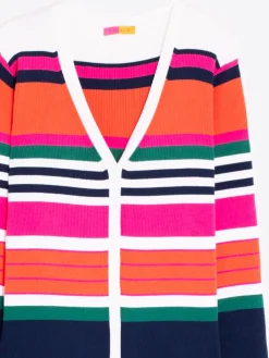 Vilagallo Cardigan Punto Rayas Multicolor Discount