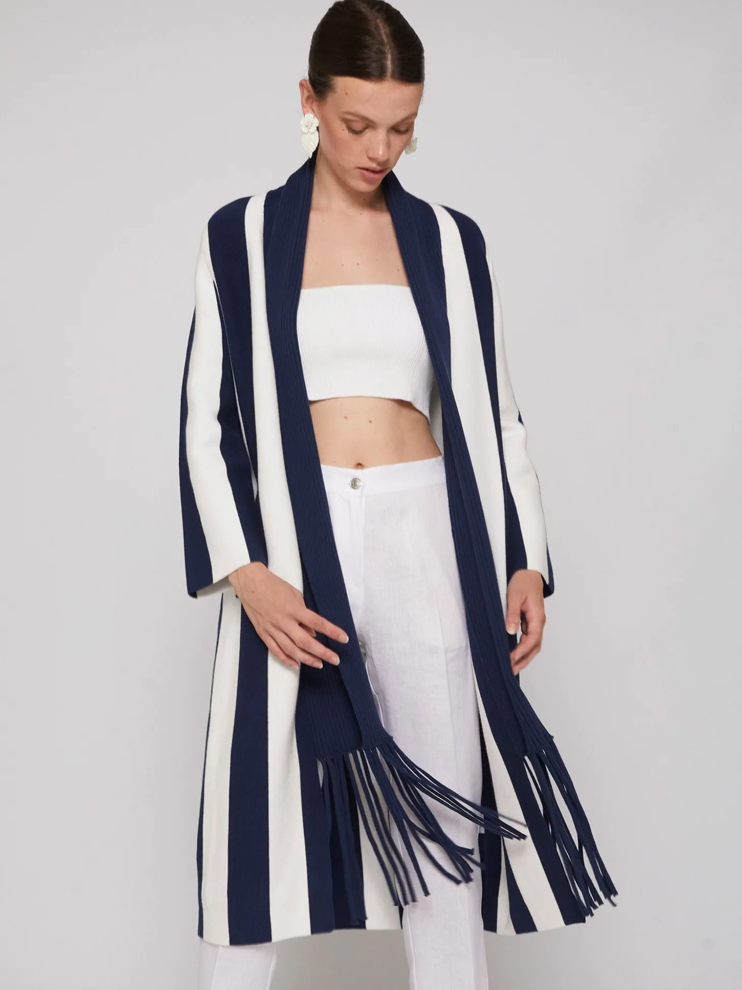 Vilagallo Cardigan Punto Rayas Navy Best