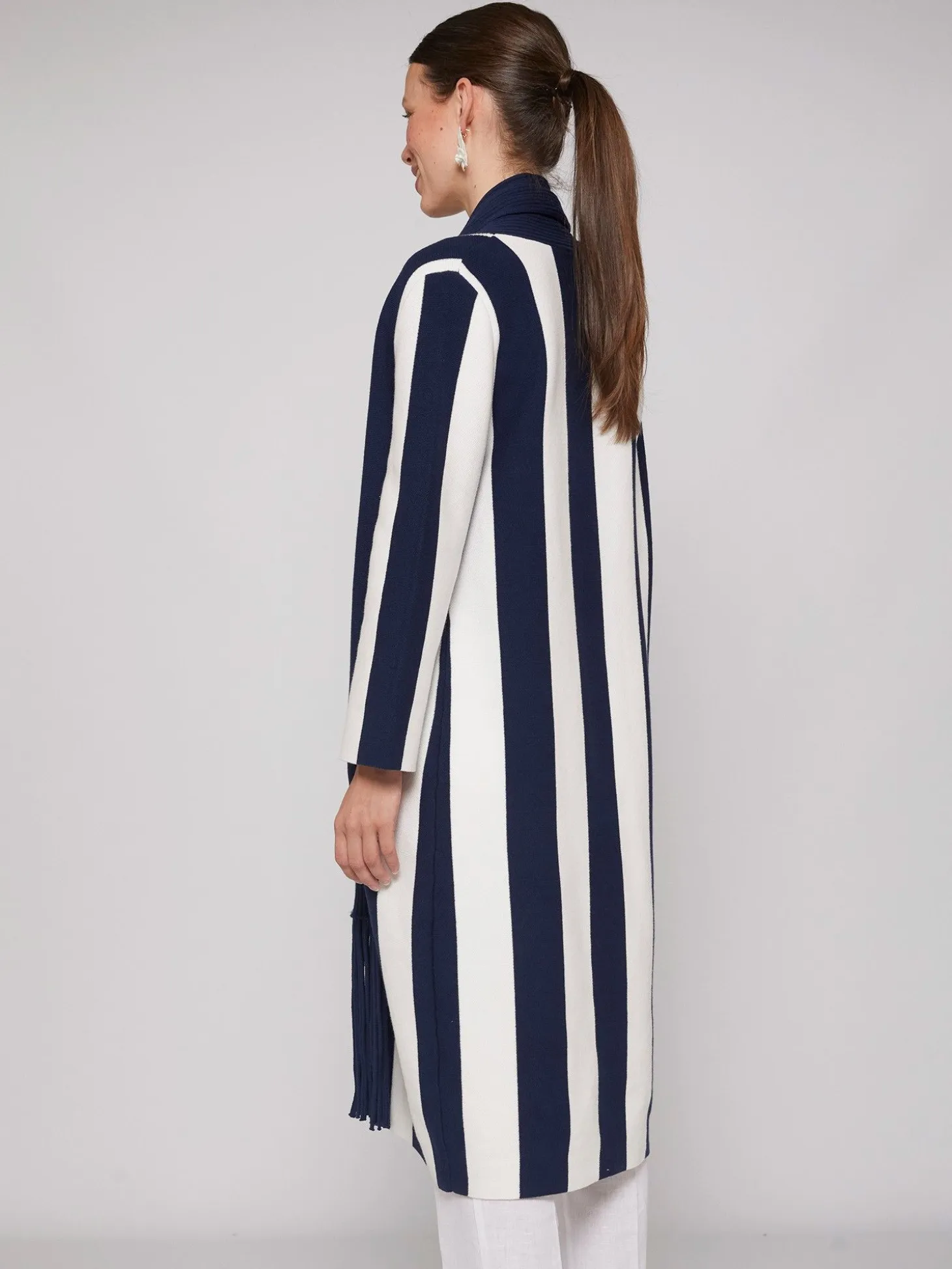 Vilagallo Cardigan Punto Rayas Navy Best