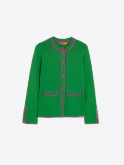 Vilagallo Cardigan Punto Verde Rosa Discount