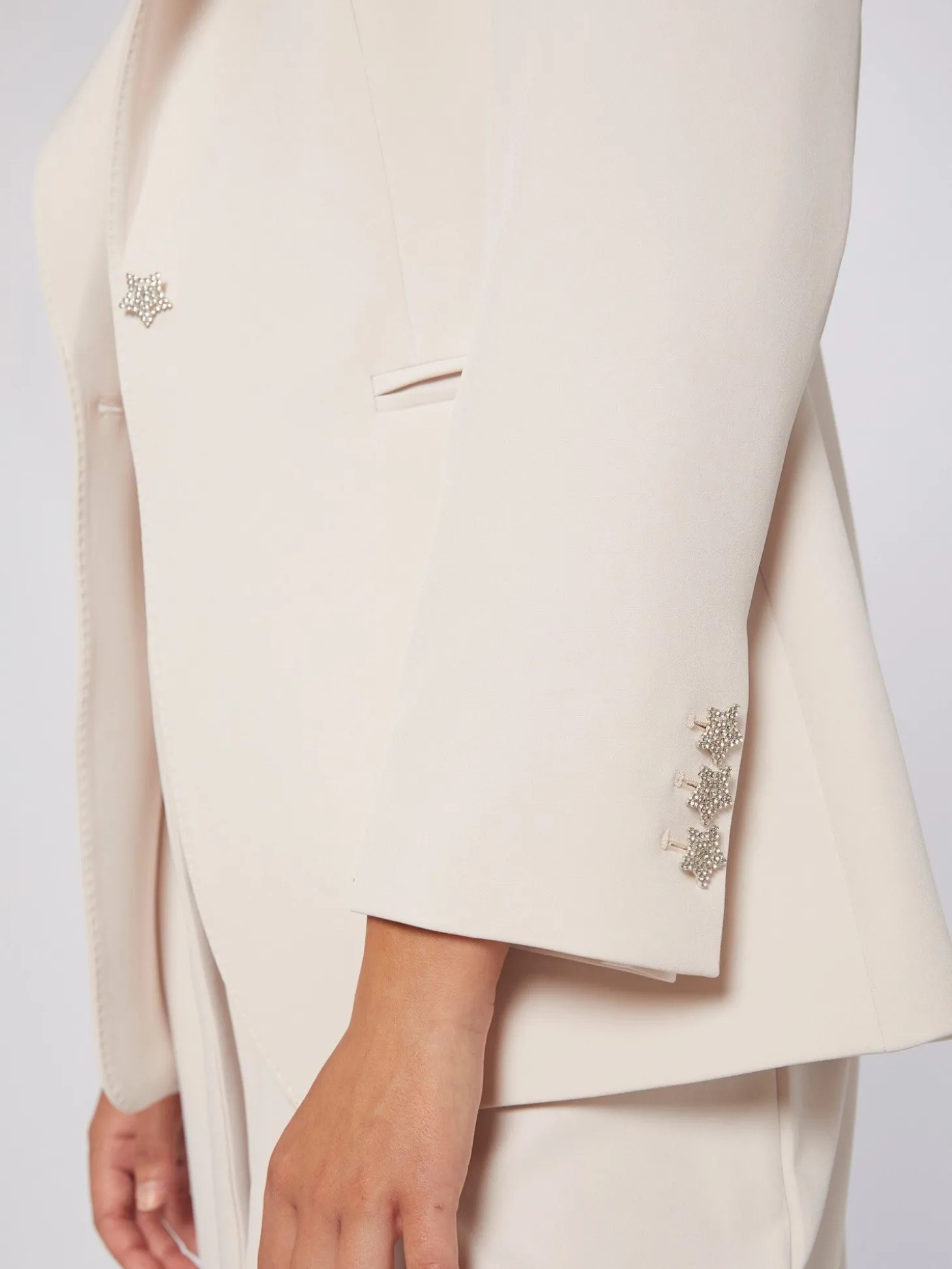 Vilagallo Chaqueta Crep Crudo Boton Joya Cheap