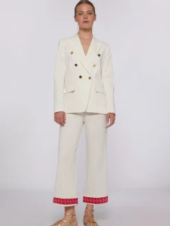 Vilagallo Chaqueta Cruzada Punto Blanco Flash Sale