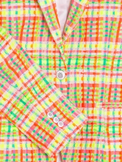 Vilagallo Chaqueta Cuadro Fluor Seersucker Best Sale