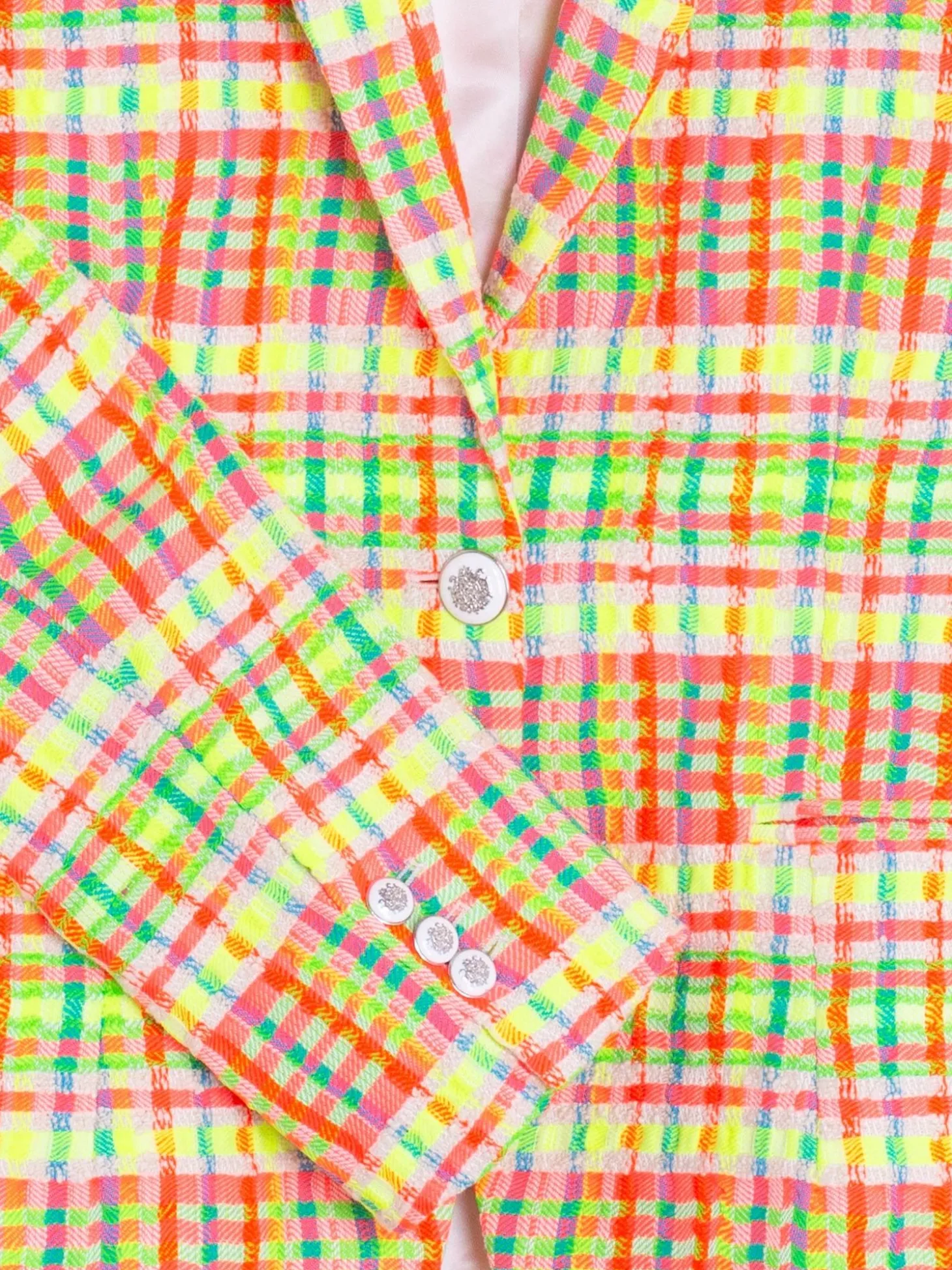 Vilagallo Chaqueta Cuadro Fluor Seersucker Best Sale