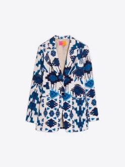 Vilagallo Chaqueta Estampado Ikat Azul Shop