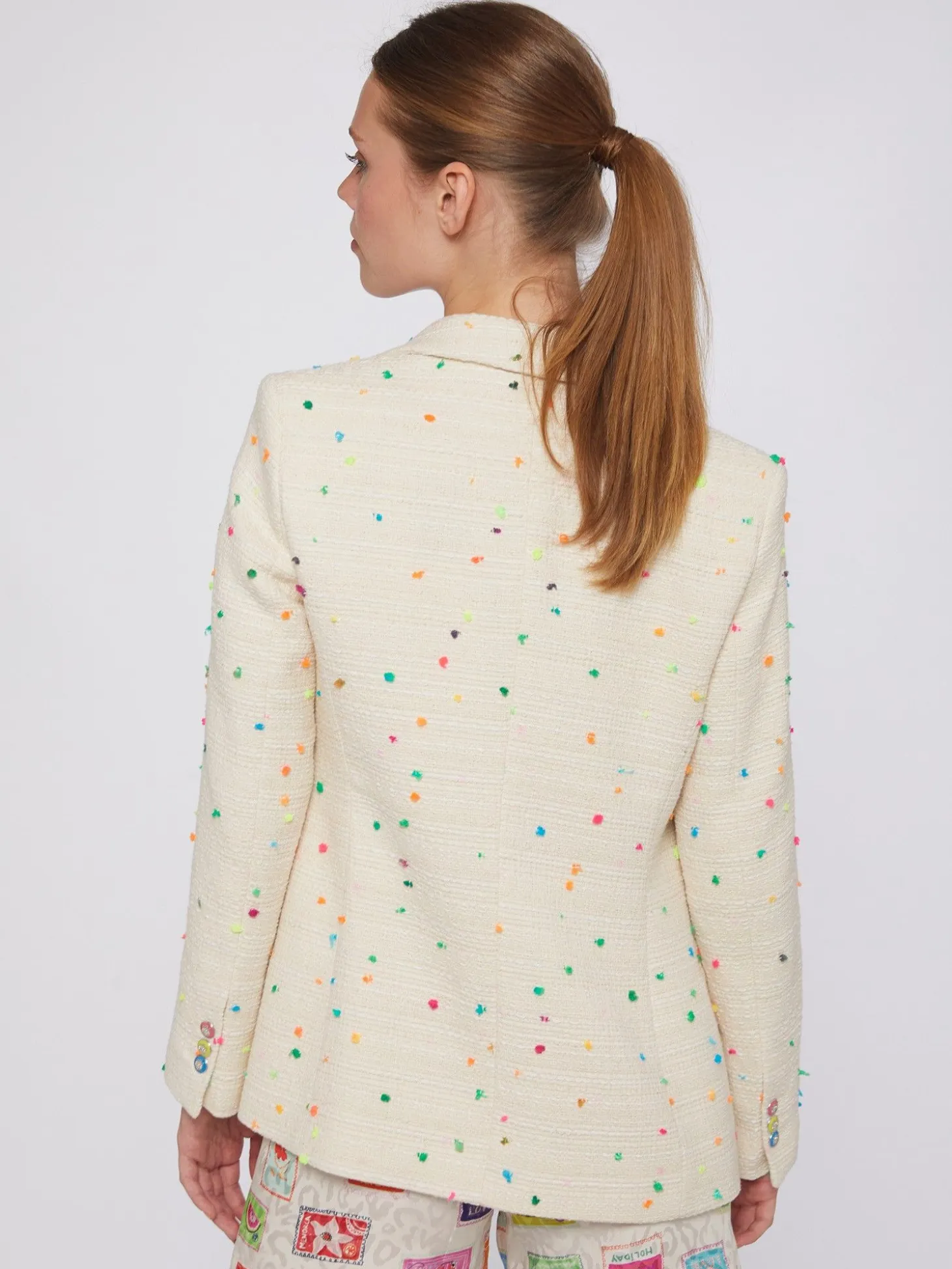 Vilagallo Chaqueta Hannah Ecru Multicolour Flash Sale