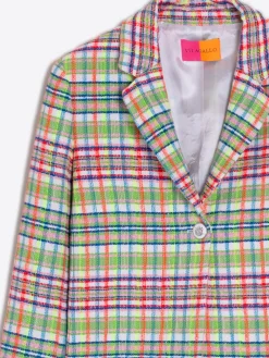 Vilagallo Chaqueta Imma Neon Check Best Sale