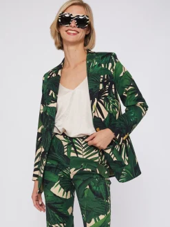 Vilagallo Chaqueta Maxi Tropical Print Fashion