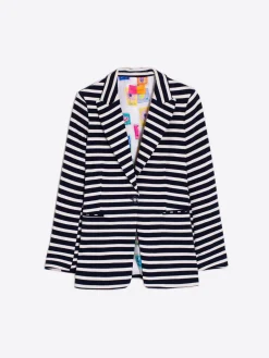 Vilagallo Chaqueta Sophia Blue Stripes Knit Sale