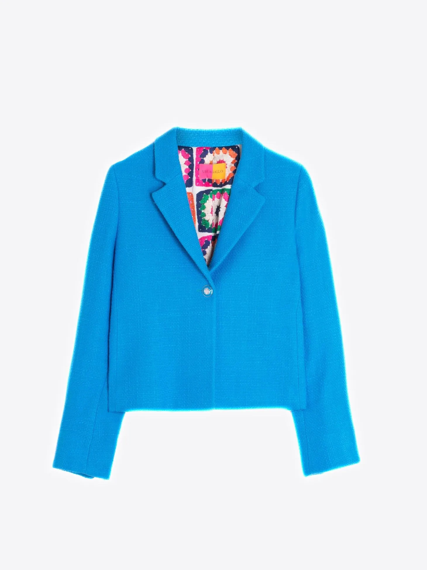 Vilagallo Chaqueta Tweed Azul Sale