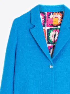 Vilagallo Chaqueta Tweed Azul Sale