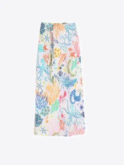 Vilagallo Falda Pareo Algodon Estampado Sirena Best Sale