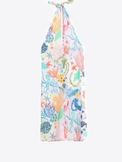 Vilagallo Falda Pareo Algodon Estampado Sirena Best Sale