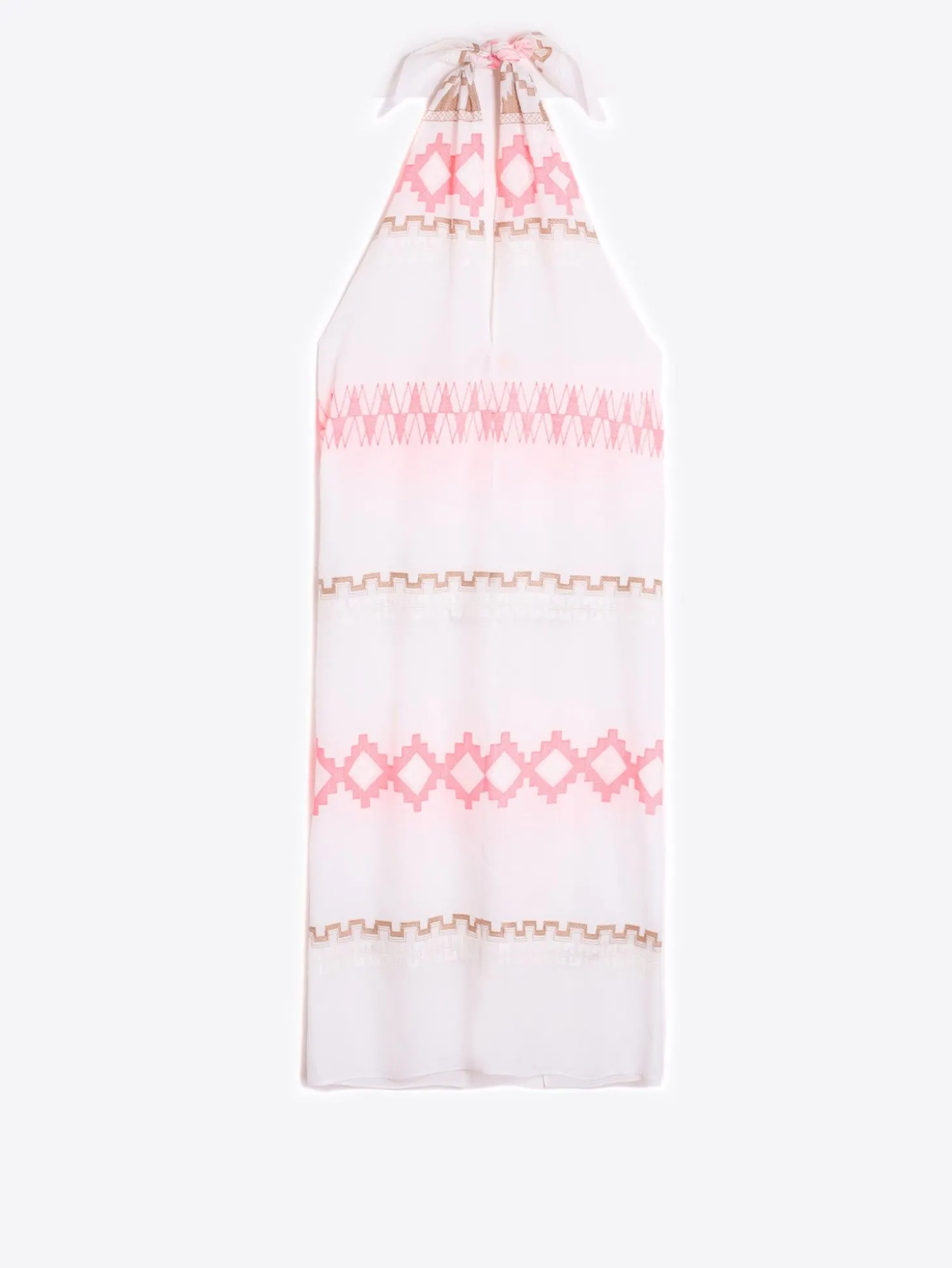 Vilagallo Falda Pareo Voile Jacquard Rosa Camel Cheap
