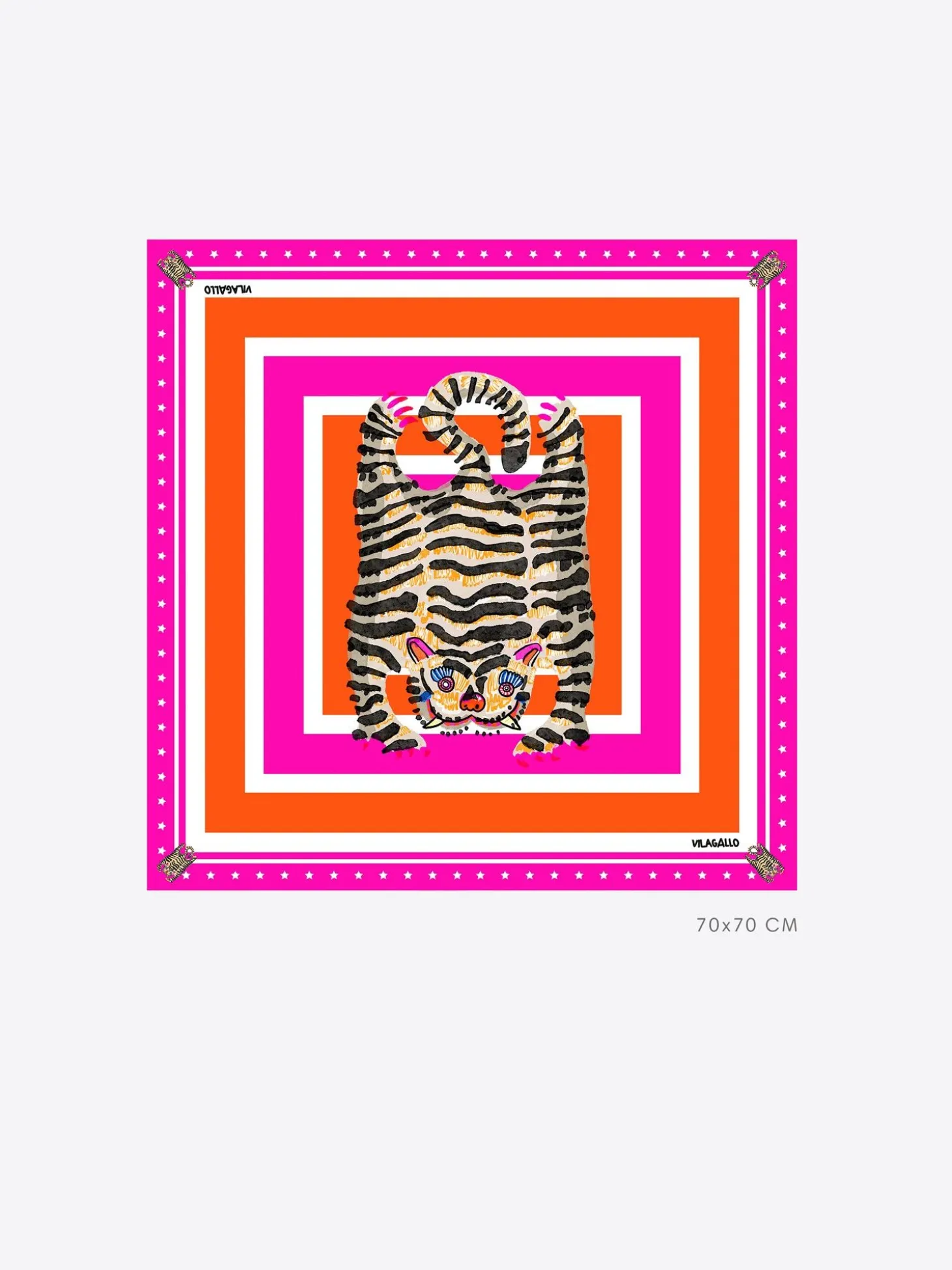 Vilagallo Foulard Seda Tigre 70Cm Clearance