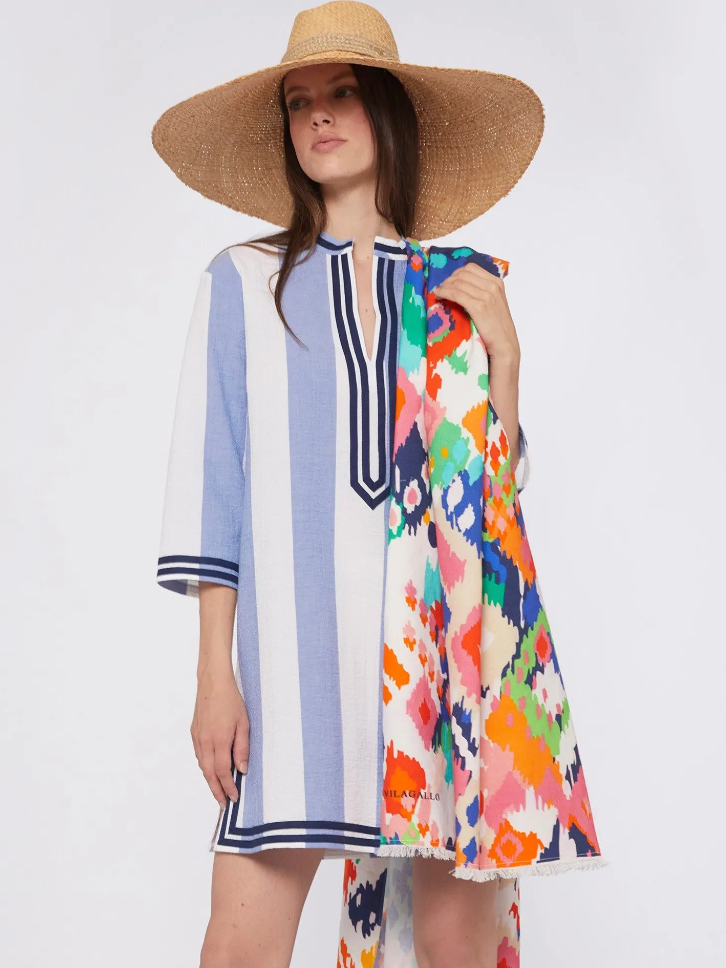Vilagallo Fouta Mediana Estampado Ikat Discount