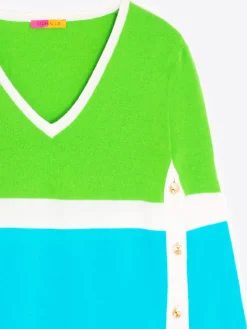 Vilagallo Jersey Punto 100% Lana Merino Colour Block Shop