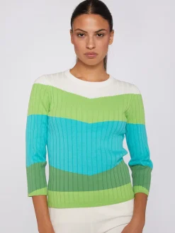 Vilagallo Jersey Punto Canale Colour Block Verde Store