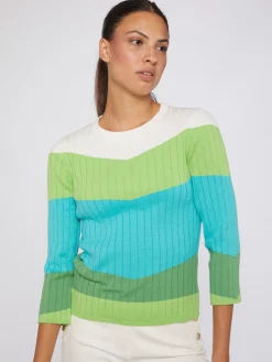 Vilagallo Jersey Punto Canale Colour Block Verde Store