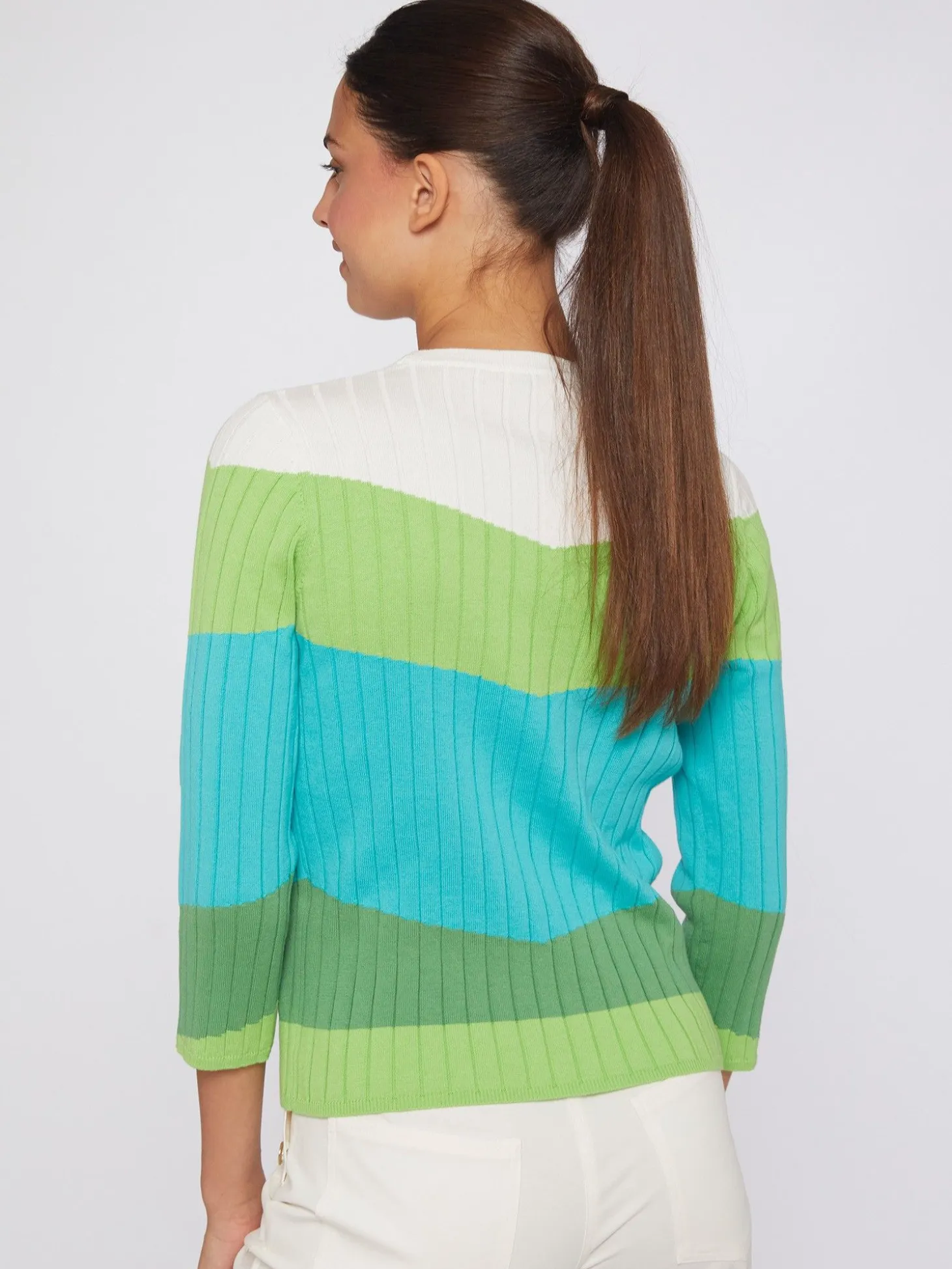 Vilagallo Jersey Punto Canale Colour Block Verde Store