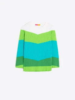 Vilagallo Jersey Punto Canale Colour Block Verde Store
