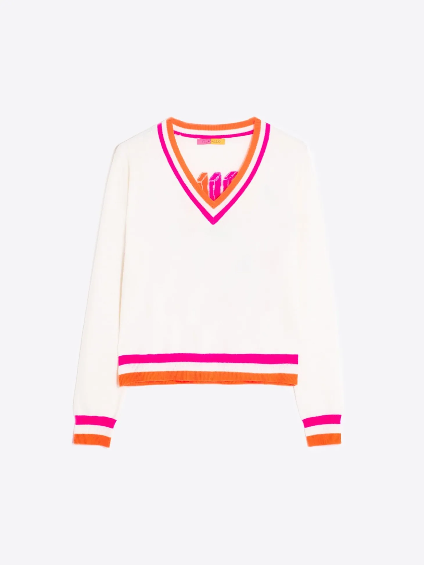 Vilagallo Jersey Punto Crudo Intarsia Funtastic Clearance