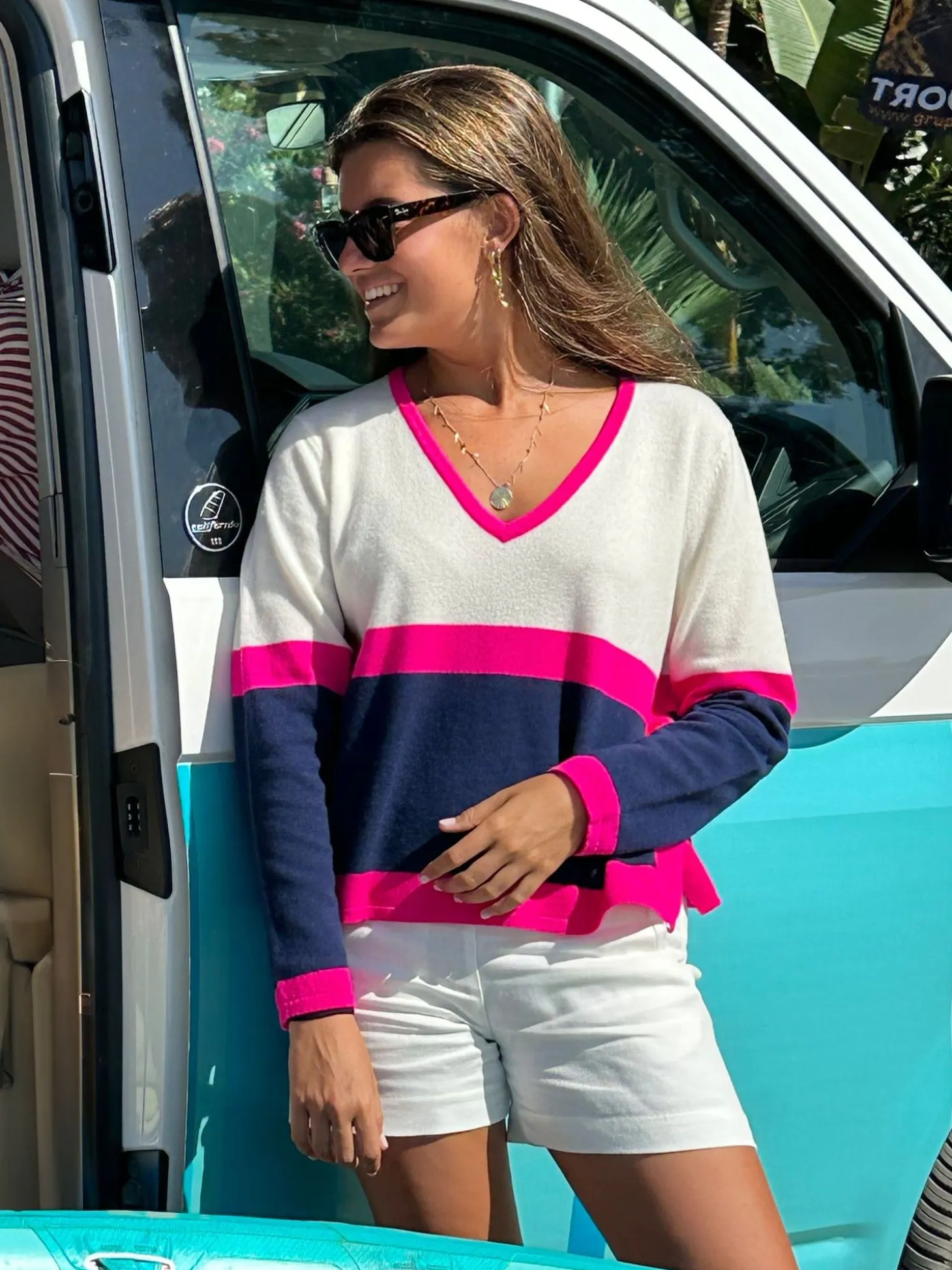 Vilagallo Jersey Punto Cuello Pico 100% Lana Merino Store