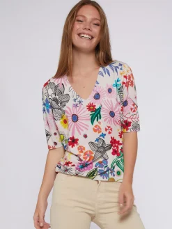 Vilagallo Jersey Punto Estampado Flores Best Sale