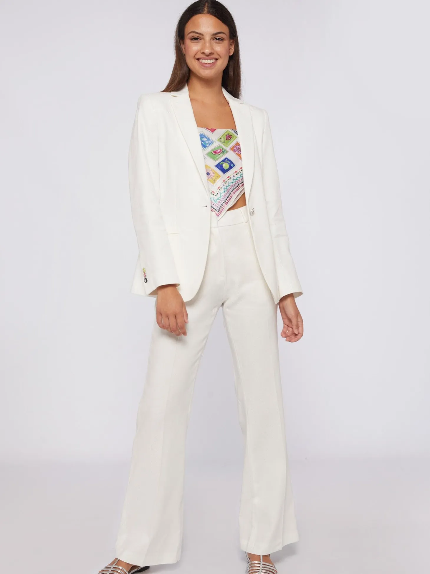 Vilagallo Pantalon Algodon Lino Blanco Best Sale