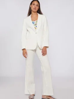 Vilagallo Pantalon Algodon Lino Blanco Best Sale