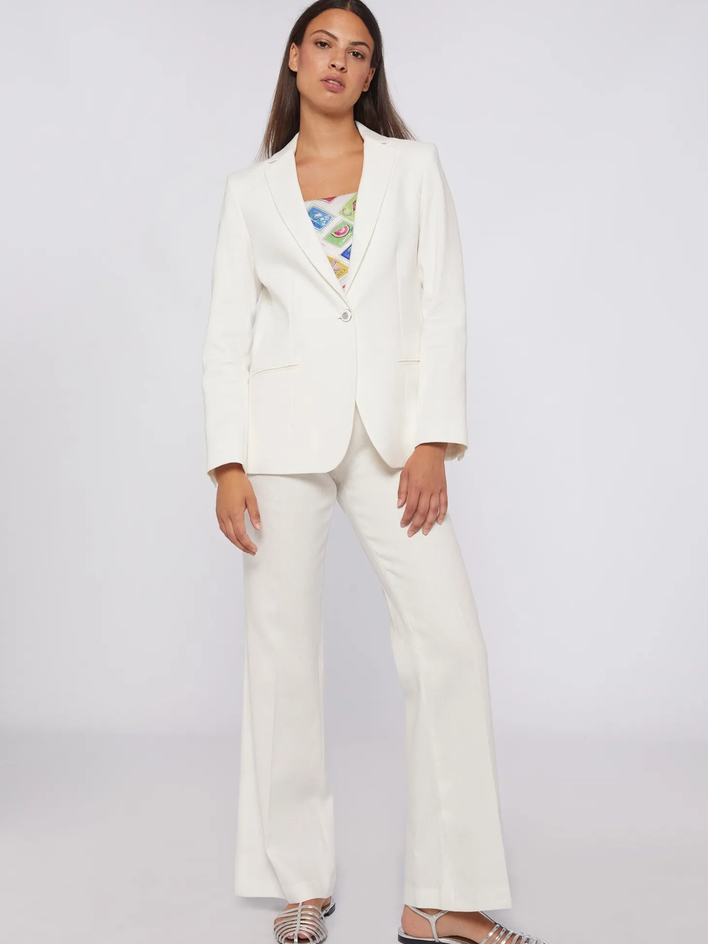 Vilagallo Pantalon Algodon Lino Blanco Best Sale