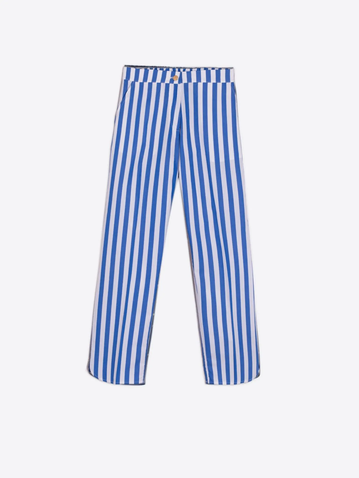 Vilagallo Pantalon Algodon Rayas Azul Cheap