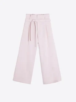 Vilagallo Pantalon Ancho Pinzas Crep Crudo Fashion