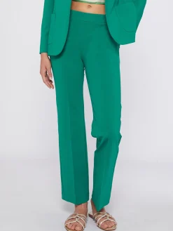 Vilagallo Pantalon Carla Green Knit Perfect Fit Best