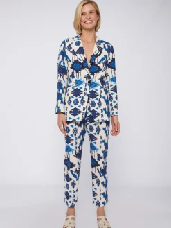 Vilagallo Pantalon Clarise Estampado Ikat Azul Store