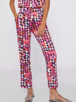 Vilagallo Pantalon Geometrico Algodon Cheap