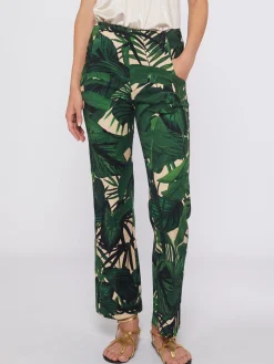 Vilagallo Pantalon Lidia Maxi Tropical Print Cheap