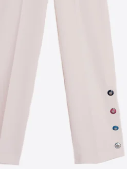 Vilagallo Pantalon Mikaela Marfil Knit Perfect Fit Online