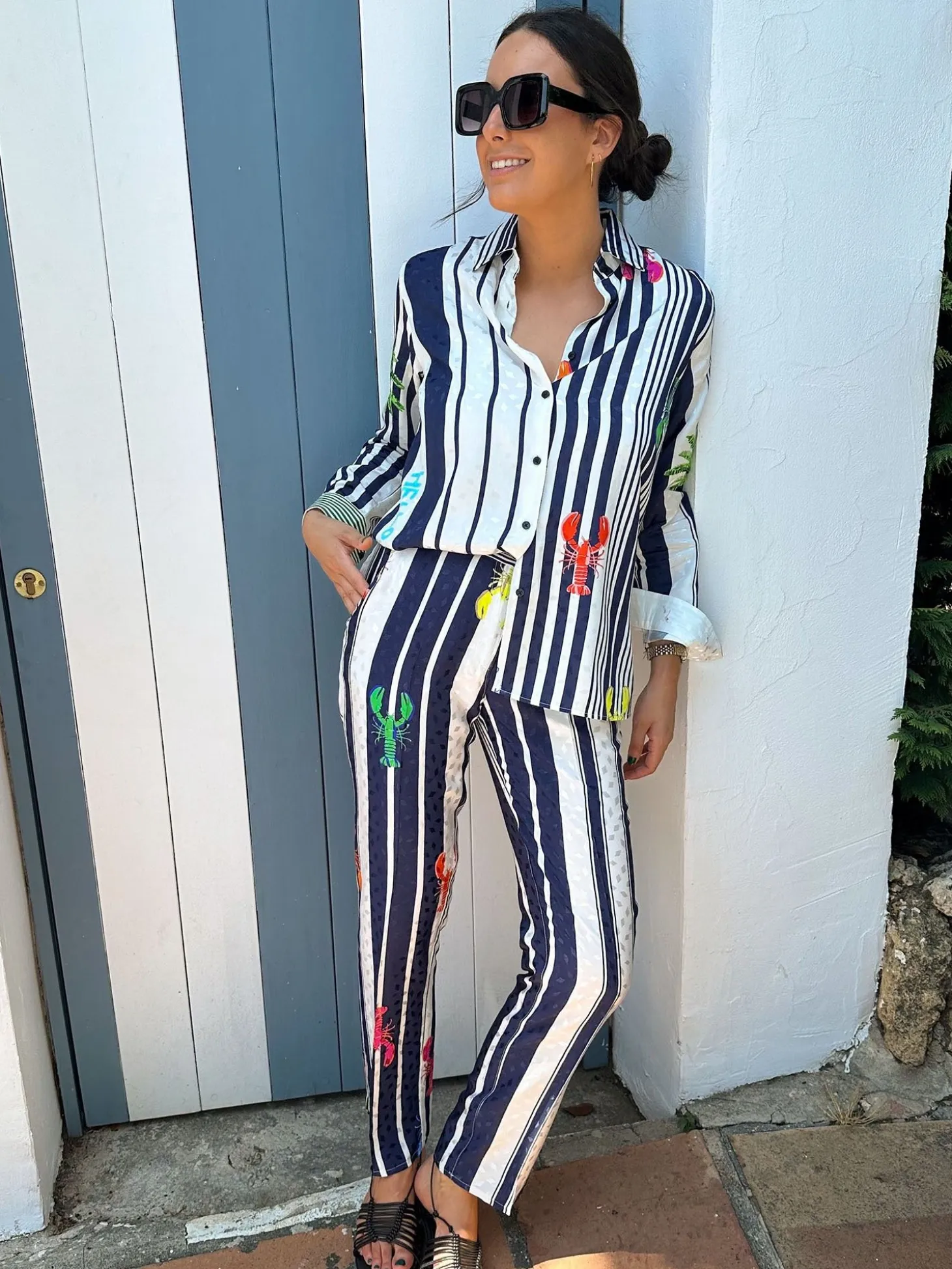 Vilagallo Pantalon Ornella Patchwork Print Online