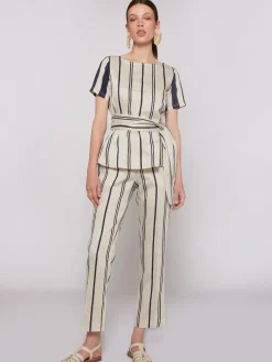 Vilagallo Pantalon Ornella Rayas Fashion