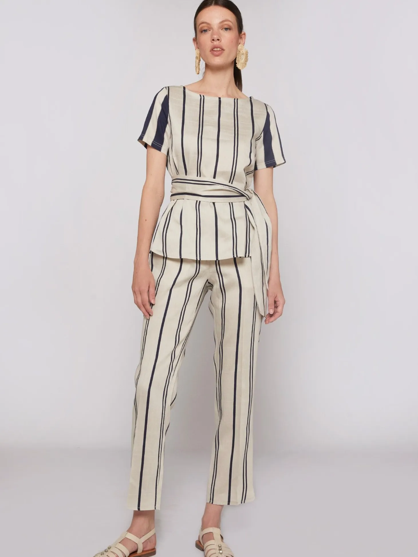 Vilagallo Pantalon Ornella Rayas Fashion