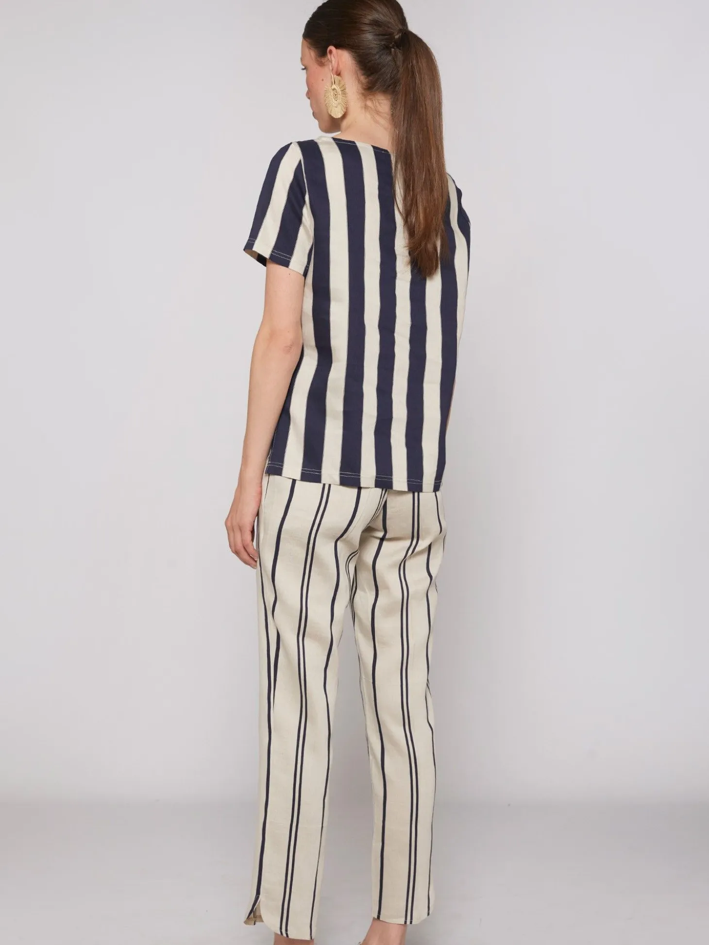 Vilagallo Pantalon Ornella Rayas Fashion
