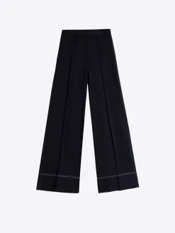 Vilagallo Pantalon Punto Beatriz Negro Outlet