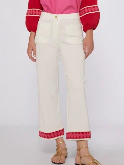 Vilagallo Pantalon Punto Blanco Con Pasaman Perfect Fit Store