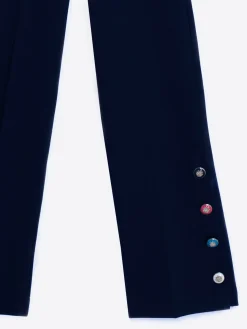 Vilagallo Pantalon Punto Navy Perfect Fit Online